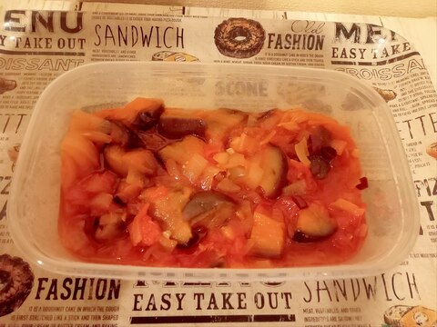 作り置きに電子レンジでラタトゥイユ